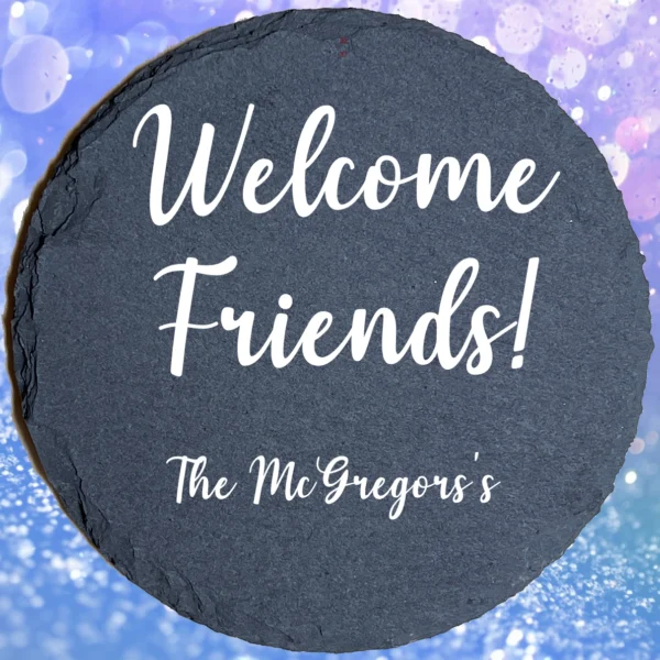 b1 welcome friend 1 ai 09 - Slate Coasters