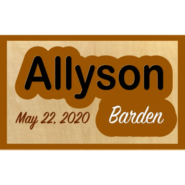 Name and Birthdate Wall Plaque