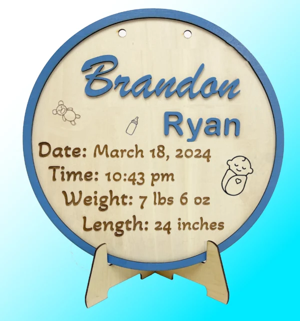 Name and Birthdate Wall Plaque
