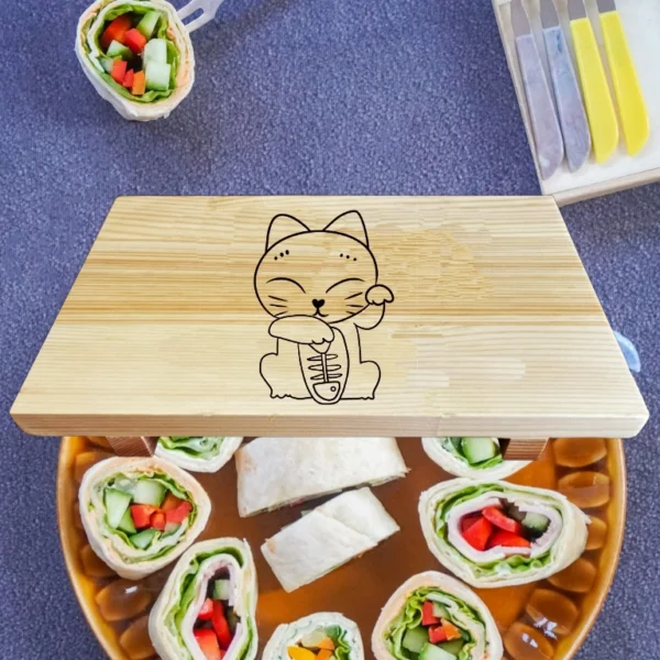 01 - Japanese Wooden Sushi Serving Tray - Image 4