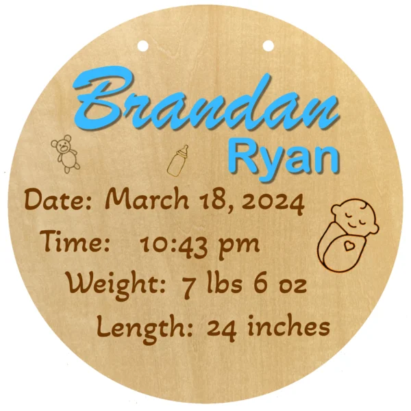 Name and Birthdate Wall Plaque