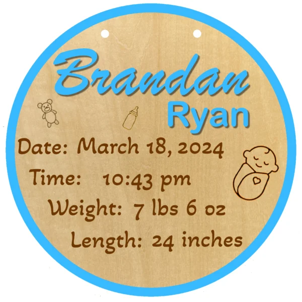 Name and Birthdate Wall Plaque
