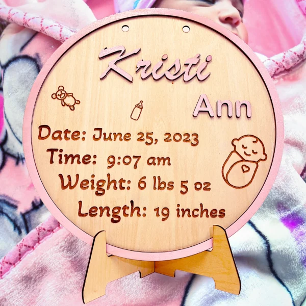 girl 0 z ai 04 - New Baby Wall Plaque