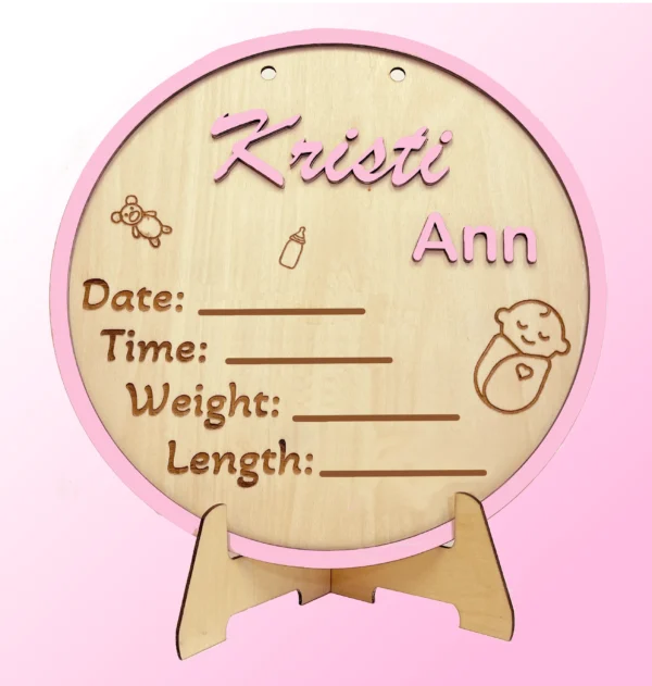 Name and Birthdate Wall Plaque - Image 9